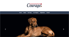 Desktop Screenshot of couragerhodesianridgebacks.com