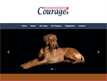 Tablet Screenshot of couragerhodesianridgebacks.com